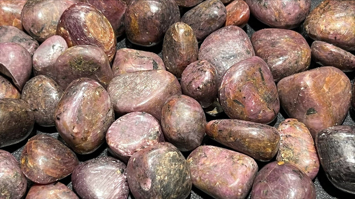 Tumbled Red Ruby Rough Crystal (1/2 lb) 8 oz Bulk Wholesale Lot Half Pound Polished Stones Natural Gemstones