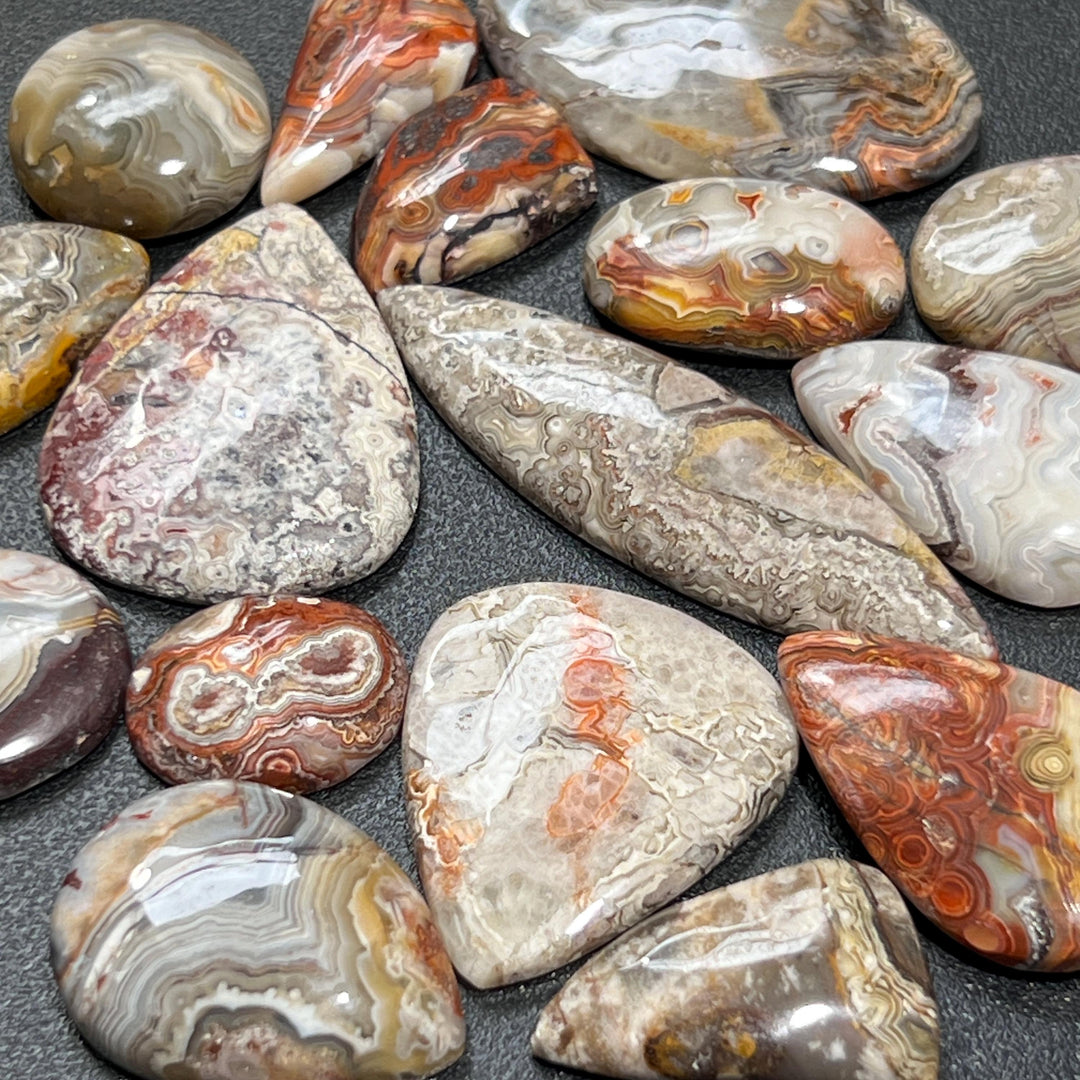 Crazy Lace Agate Cabochons (By The Piece or Gram)