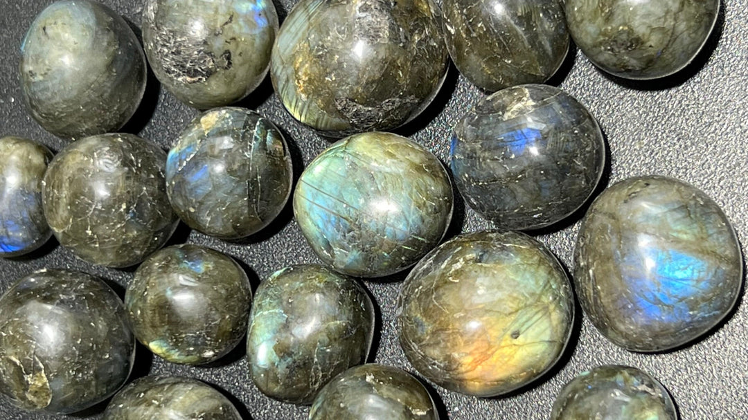 Bulk Wholesale Lot 1 LB Tumbled Labradorite One Pound Polished Stones Natural Gemstones Crystals