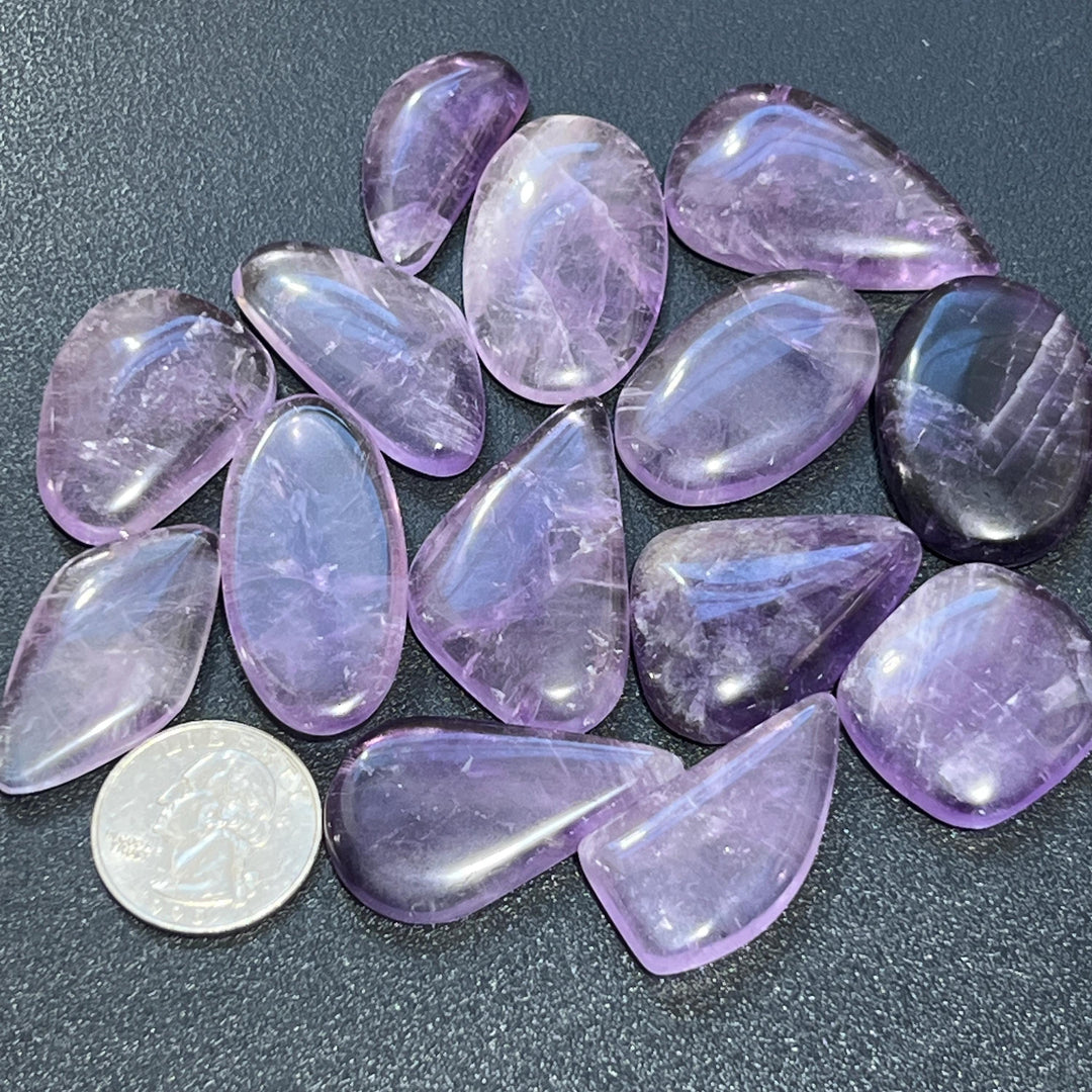 Purple Amethyst Crystal Cabochons (By The Piece or Gram)