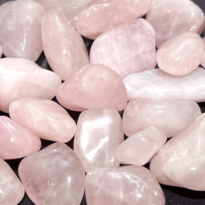 Rose Quartz Tumbled (3 Pcs) Polished Natural Gemstones Healing Crystals And Stones