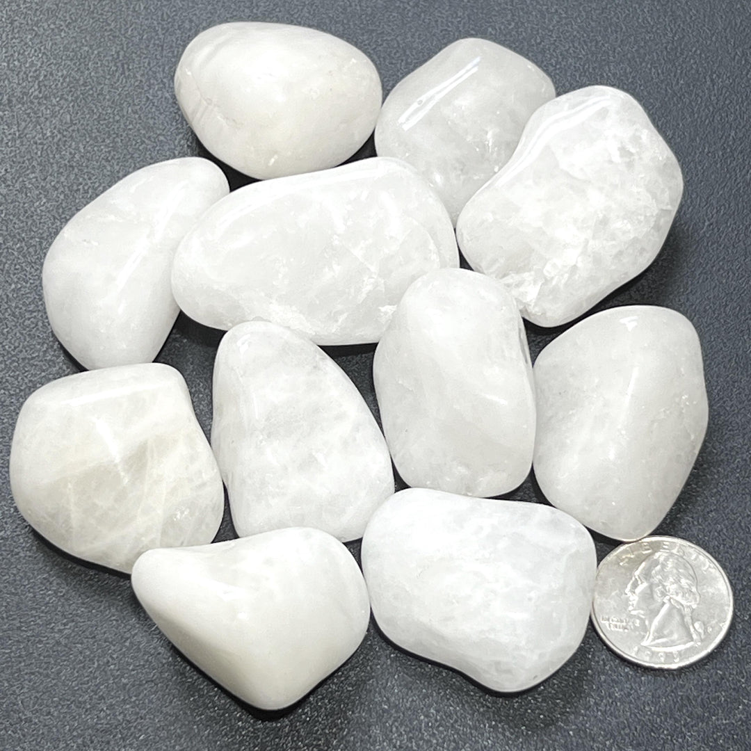 Large White Quartz Crystal Tumbled Stones (By The Piece or Pound)
