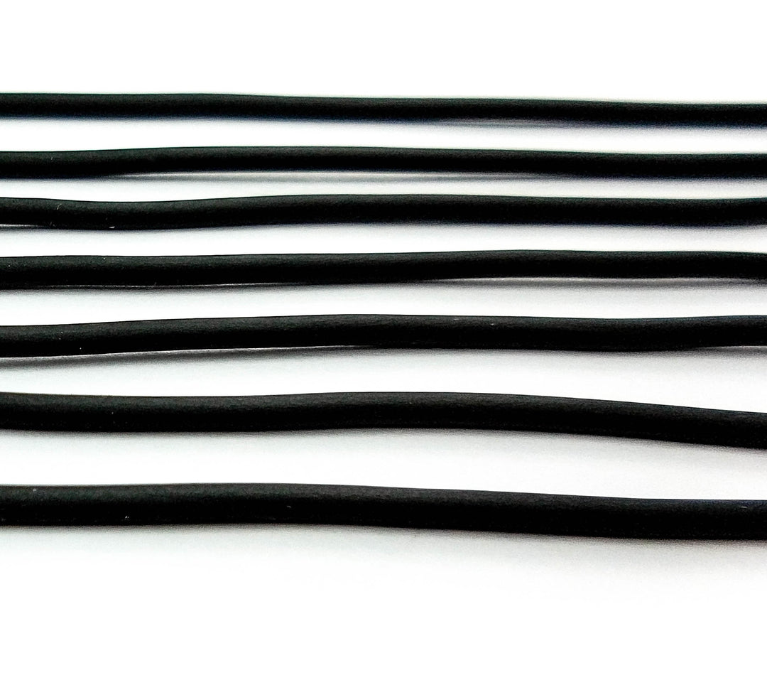Necklace Cords Black Cord Necklaces Lobster Claw Clasp 2mm Solid Rubber Rope Cording - Jewelry Supplies Silver Findings Bead Roping