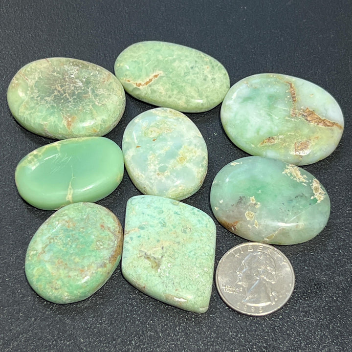 Chrysoprase Crystal Cabochons (By The Piece or Gram)(UV Reactive)