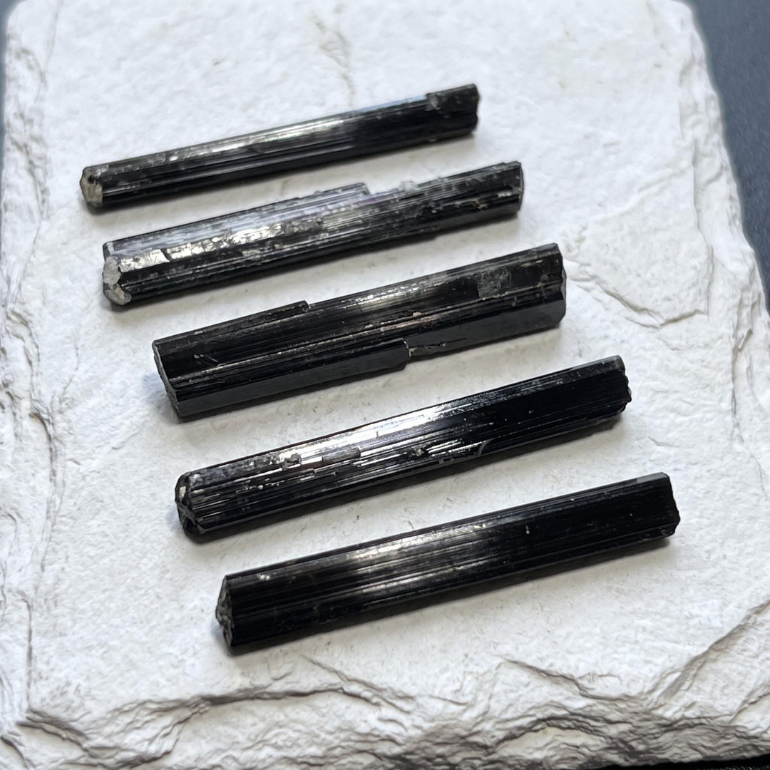 Extra Quality Schorl Black Tourmaline Trigonal Rough Crystals Long Needle-Like