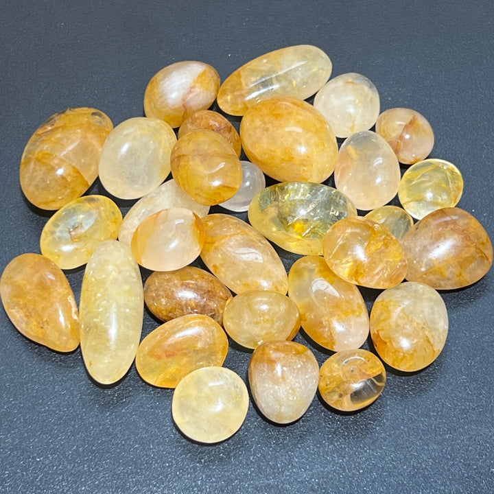 Bulk Wholesale Lot 1 LB Tumbled Golden Healer Quartz One Pound Polished Stones Natural Gemstones Crystals