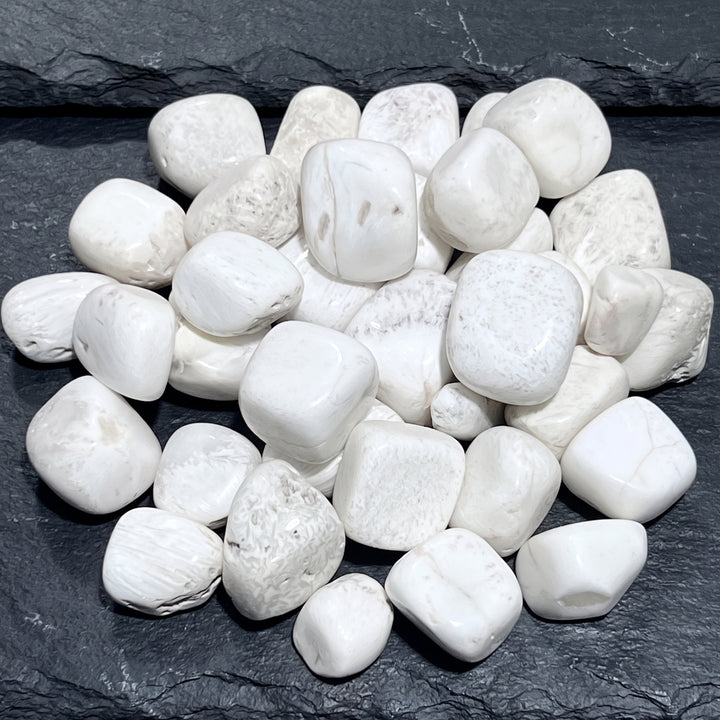 White Scolecite Zeolite Crystal Tumbled Stones (By The Piece Or Pound)