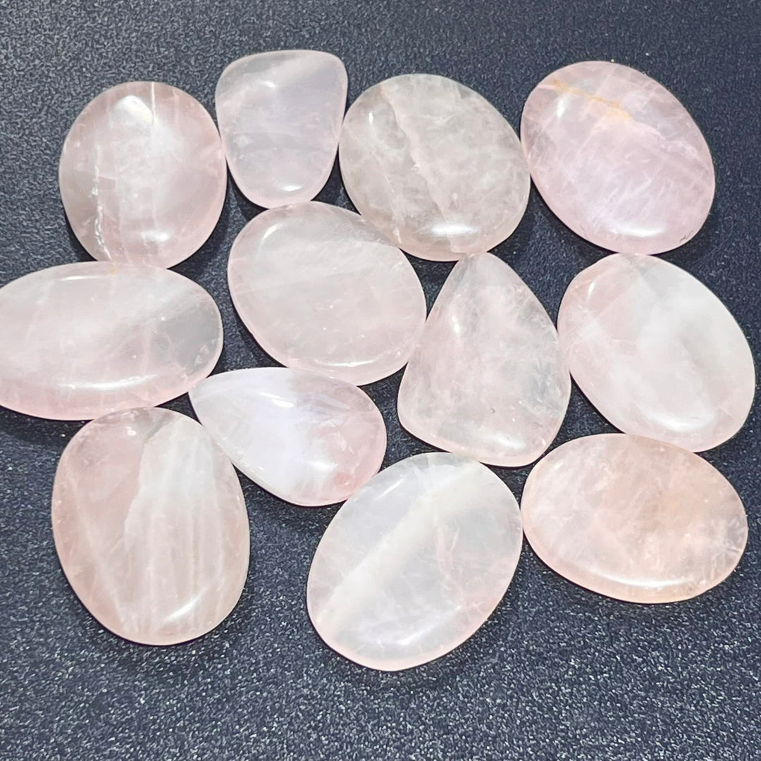 Rose Quartz Cabochon Lot 100 Grams ( 8 to 12 Pcs ) Bulk Wholesale Polished Natural Gemstones Healing Crystals And Stones