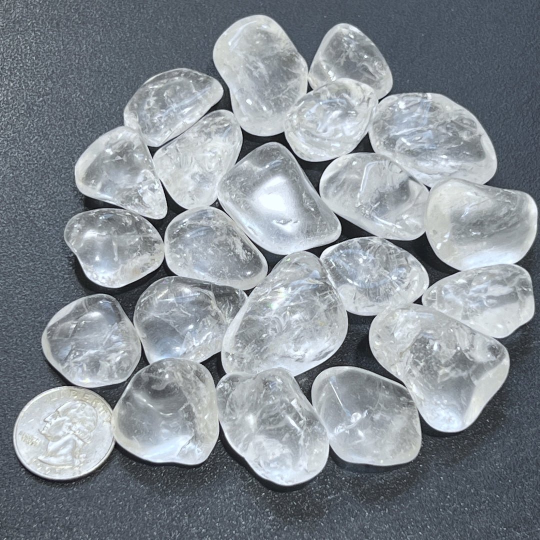 Clear Quartz Crystal Tumbled Stones (By The Piece or Pound)