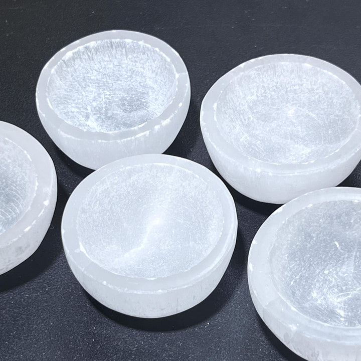 Selenite Satin Spar Crystal Small Bowl Carving (2 Inches)