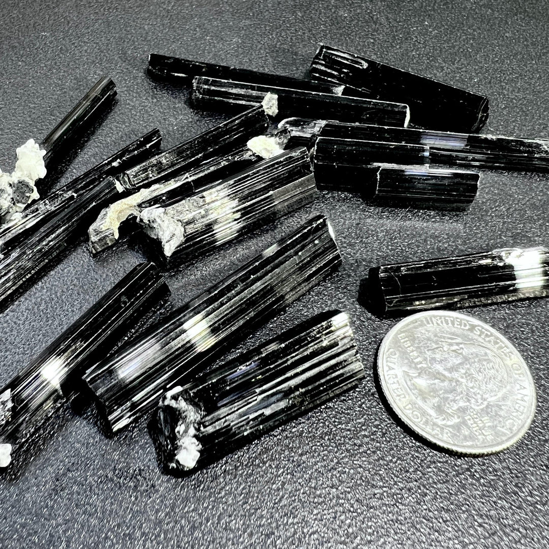 Extra Quality Trigonal Black Tourmaline Crystals (Select Your Size)