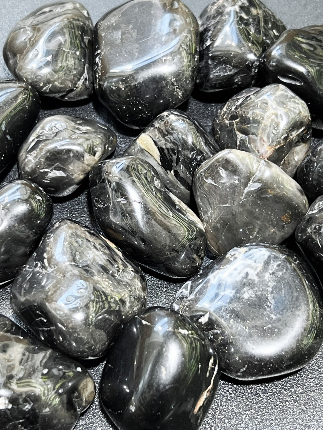 Tumbled Black Tourmaline (3 Pcs) Polished Natural Gemstones Healing Crystals And Stones