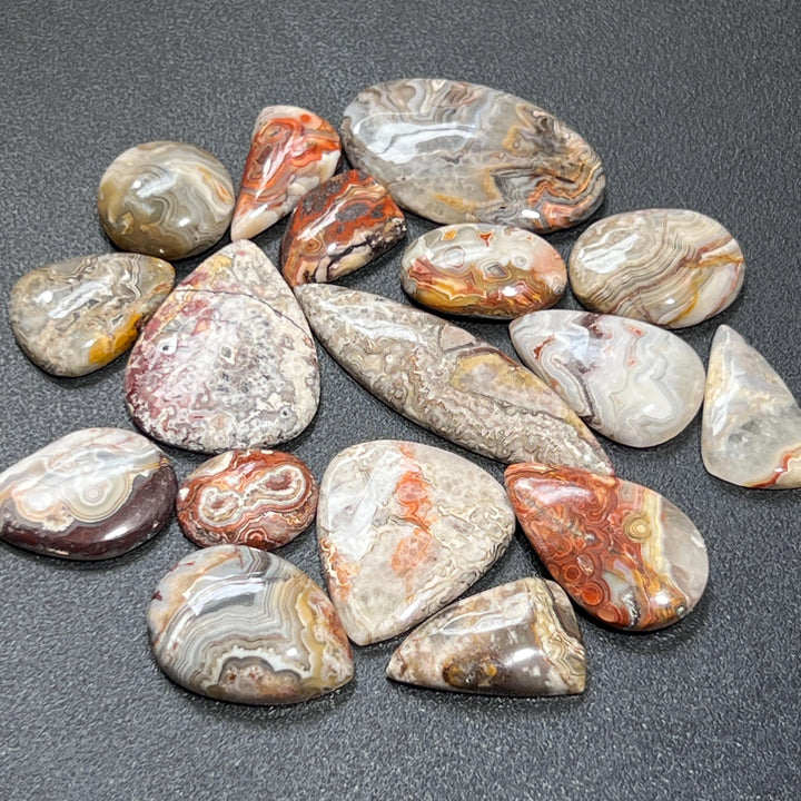 Crazy Lace Agate Cabochons (By The Piece or Gram)