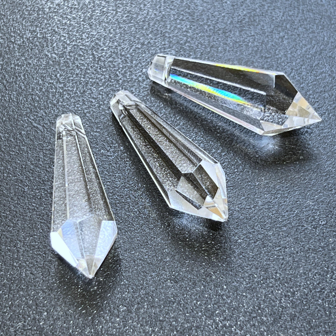 Crystal Glass Clear Faceted Prism Pendulum Point Bead Sun Catcher Bead Pendant