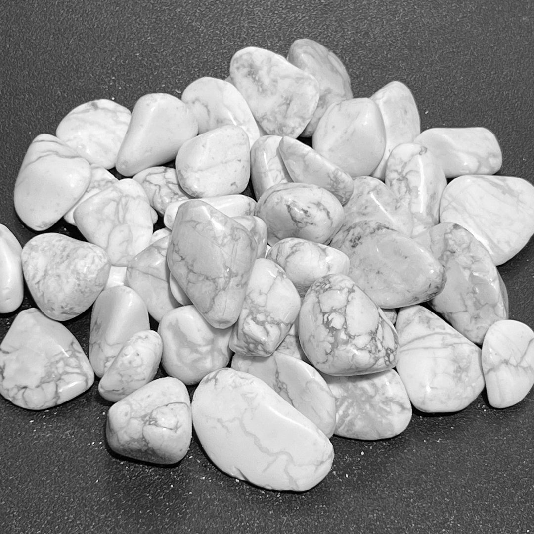 Howlite Tumbled (3 Pcs) Polished Natural Gemstones Healing Crystals And Stones