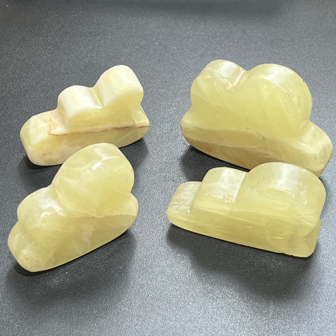 Yellow Calcite Cloud Shape Carving