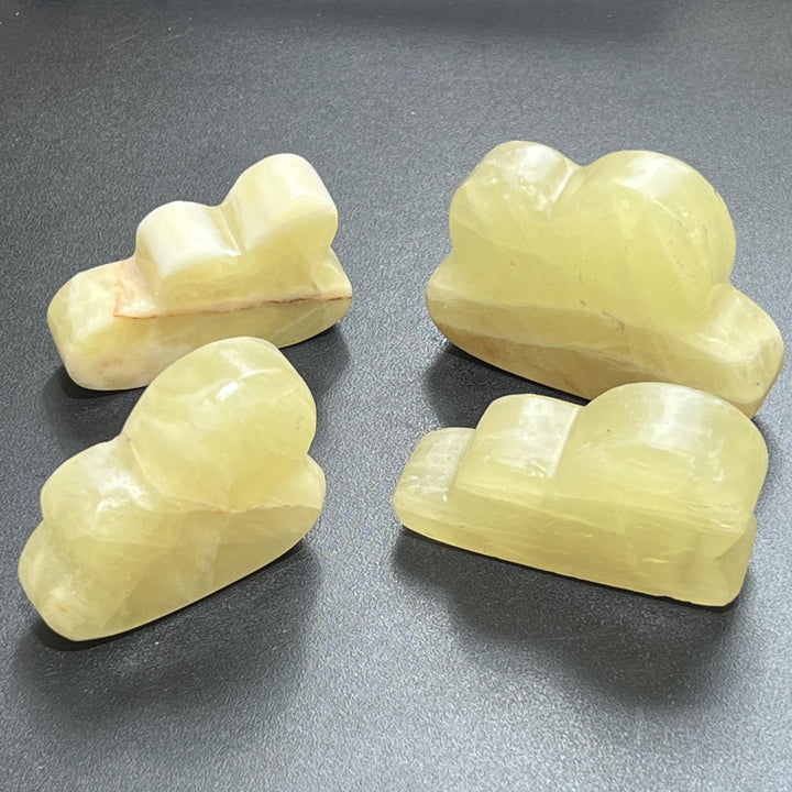 Yellow Calcite Cloud Shape Carving