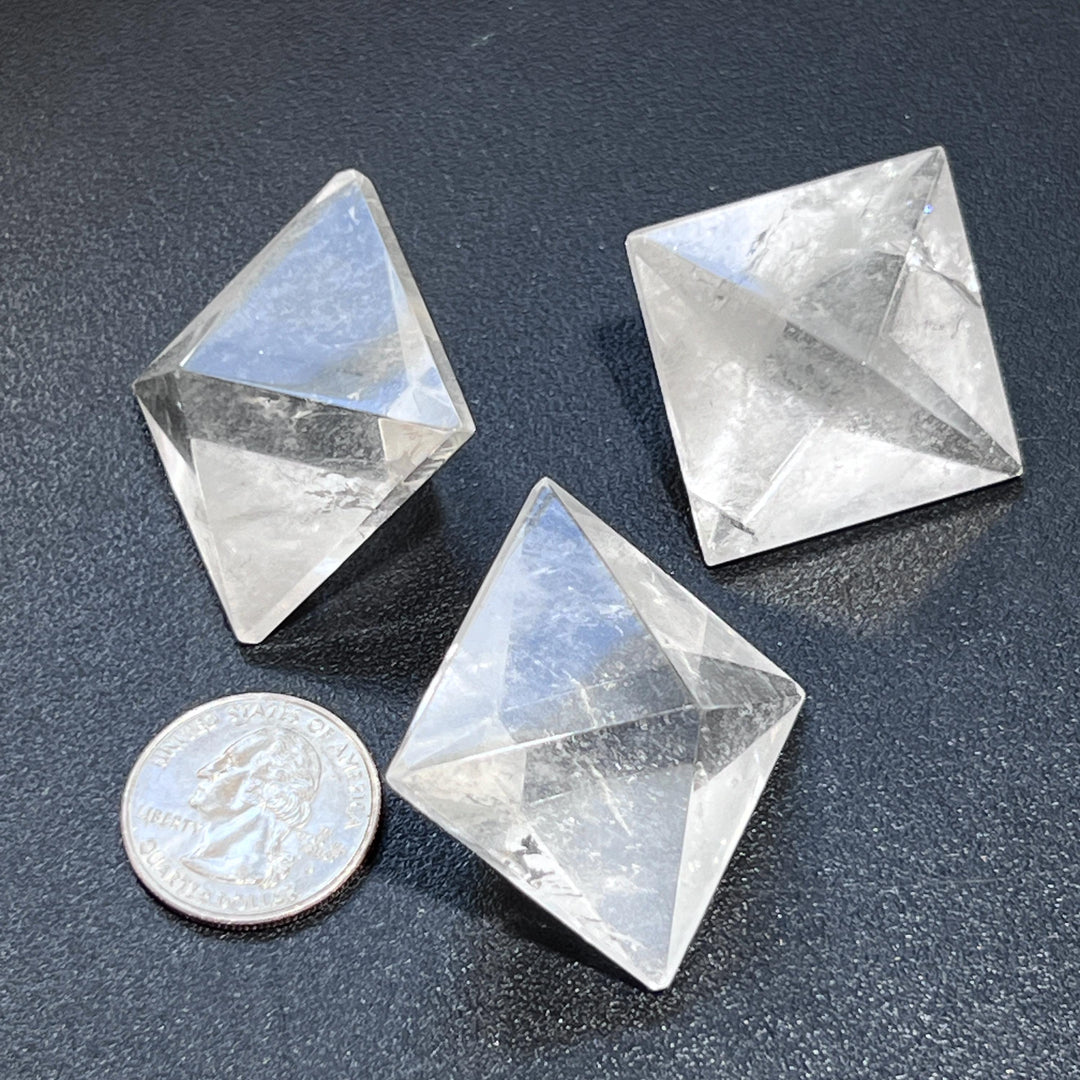 Quartz Octahedron Crystals Faceted Gemstone Carving Amazing Crystals quartz-octahedron-crystals-faceted-gemstone-carving-amazing-crystals