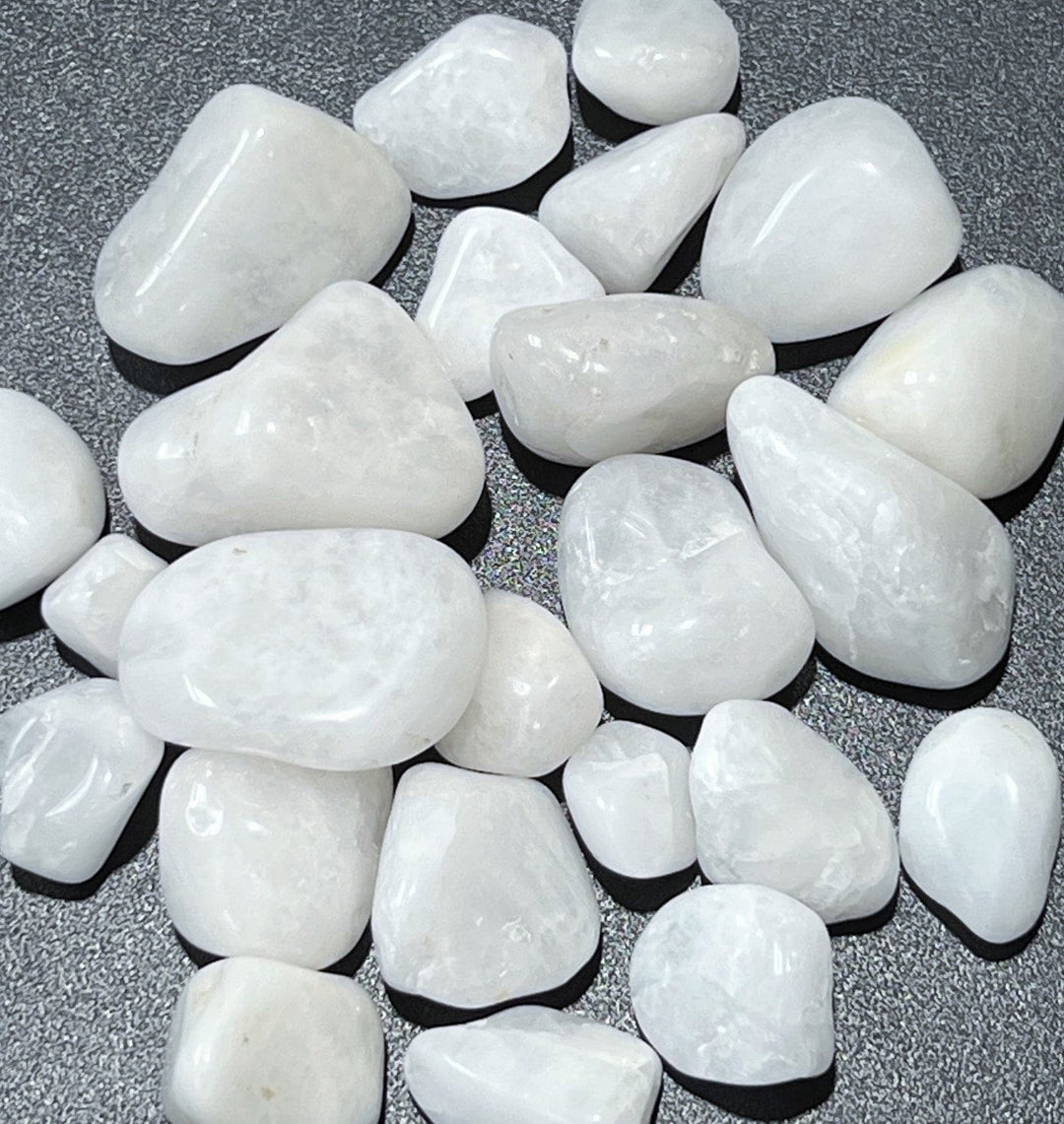 Bulk Wholesale Lot 1 Kilo ( 2.2 LBs ) Tumbled White Quartz Crystal Polished Stones Natural Gemstones Crystals