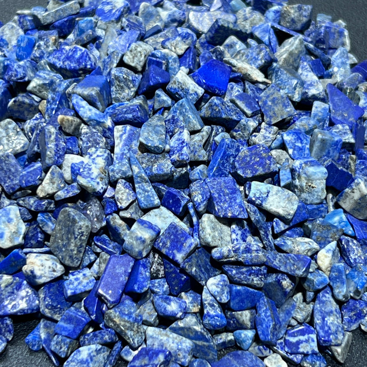Lapis Tumbled Small Chips (1/2 lb)(8 oz) Half Pound Bulk Wholesale Lot Raw Gemstones