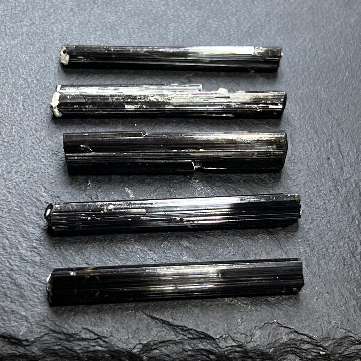 Extra Quality Schorl Black Tourmaline Trigonal Rough Crystals Long Needle-Like