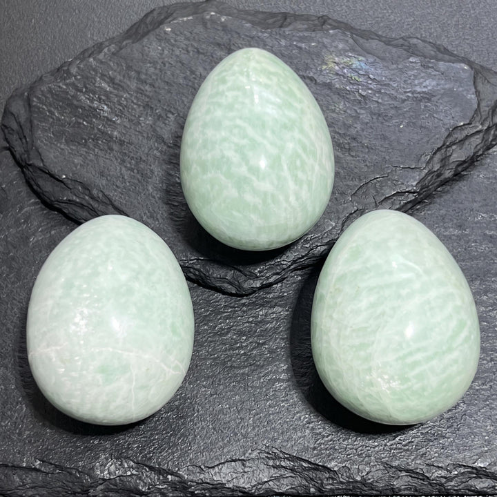 Amazonite Crystal Egg Carving