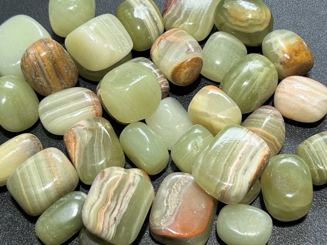 Bulk Wholesale Lot 1 Kilo ( 2.2 LBs ) Tumbled Caribbean Green Calcite Polished Gemstones Healing Crystals And Stones