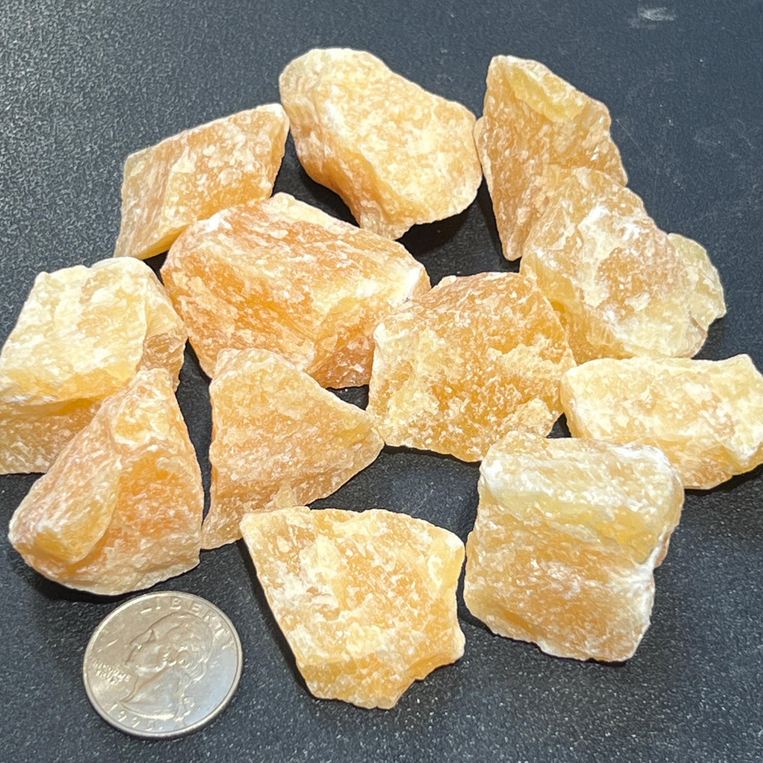 Orange Calcite Crystal Rough Raw Stones (By The Piece or Pound)