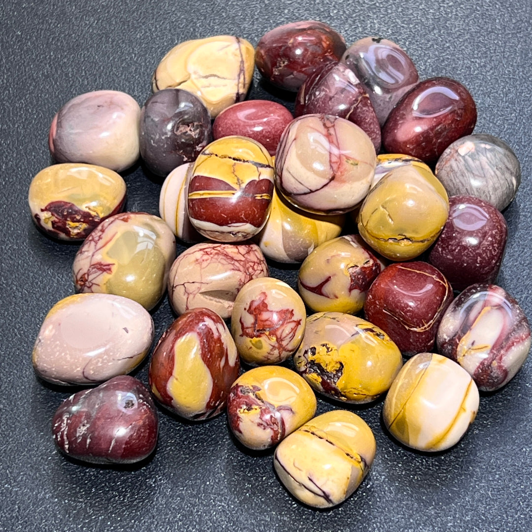 Mookaite Jasper Tumbled (1 LB) One Pound Bulk Wholesale Lot Polished Natural Gemstones Healing Crystals And Stones