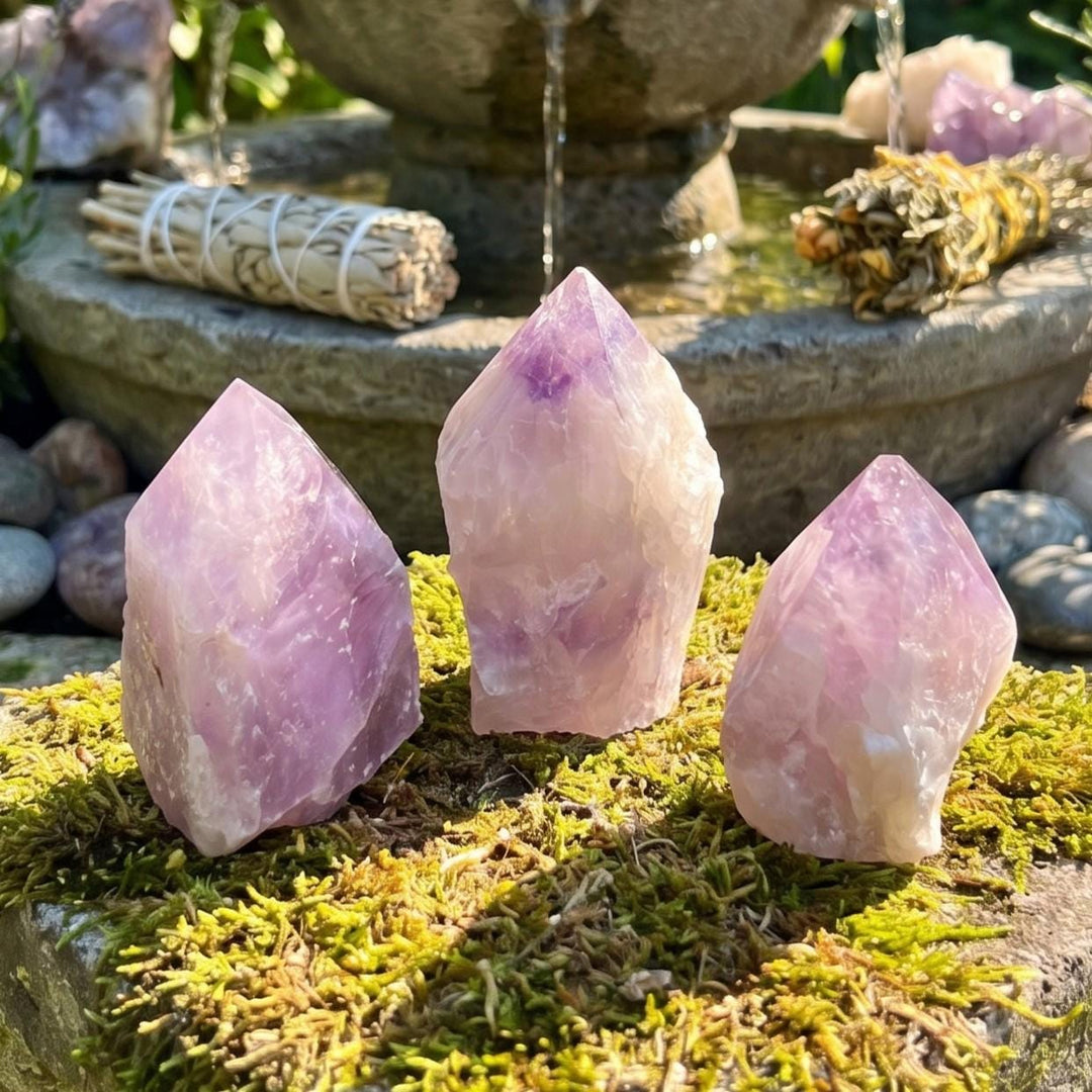 Amethyst Crystal Standing Tower Point Large Rough Carving