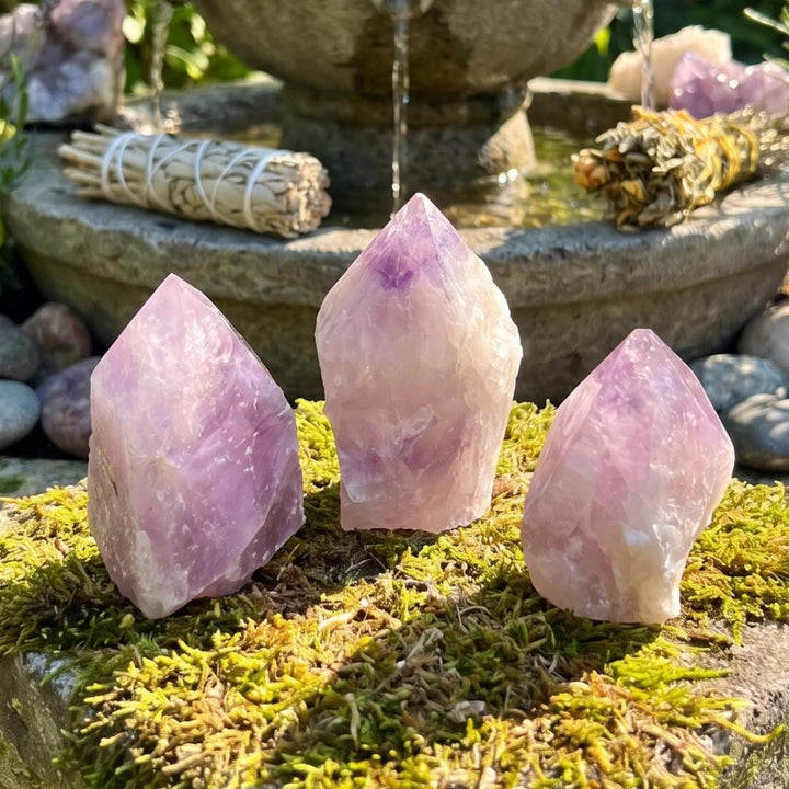 Amethyst Crystal Standing Tower Point Large Rough Carving
