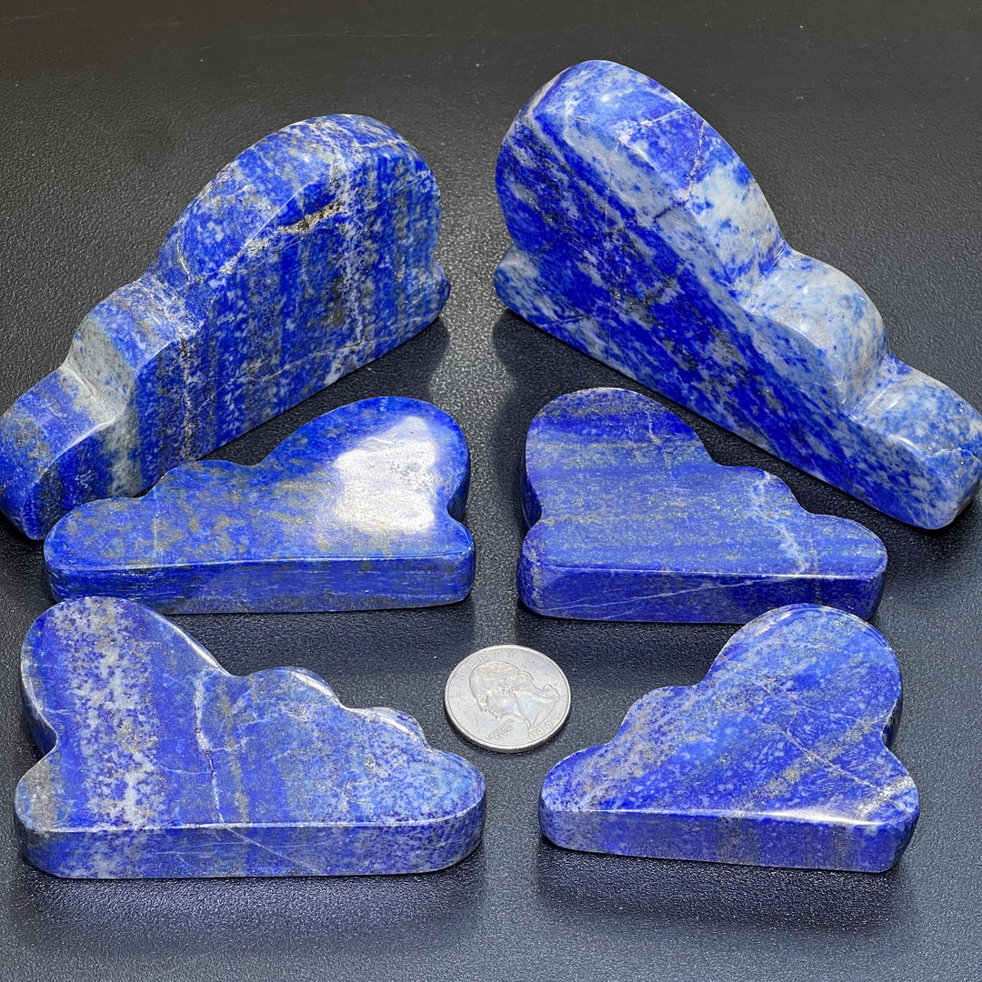 Lapis Lazuli Cloud Carving Blue Gemstone (UV Reactive)