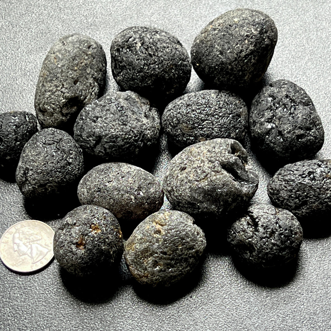 Agni Manitite Obsidian Naturally Rough Tumbled Stones