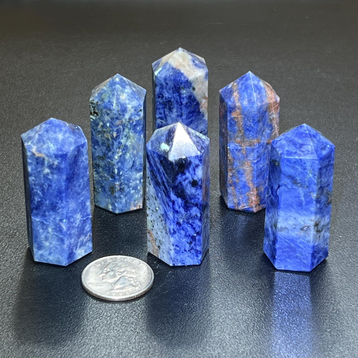 Blue Sodalite Crystal Point Tower Obelisk Carving Wholesale