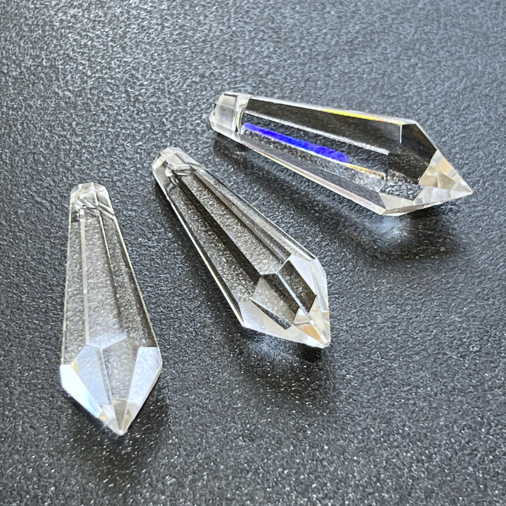 Crystal Glass Clear Faceted Prism Pendulum Point Bead Sun Catcher Bead Pendant