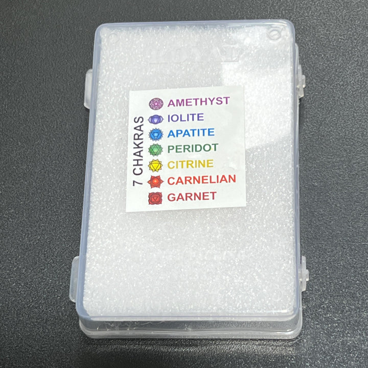 7 Piece Crystal Necklace Gift Set Reiki Chakra Pendant