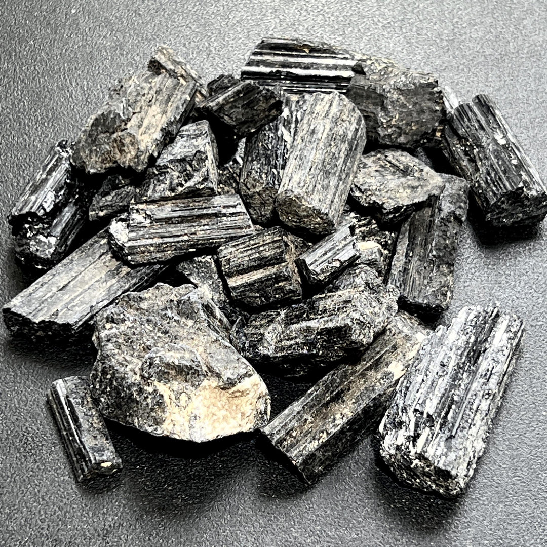 Black Tourmaline Haystack Rough Crystals (By The Piece or Pound)