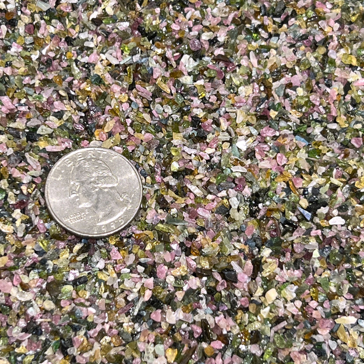 Small Multicolored Tourmaline Rough Crystal Chips (By The Ounce or Pound)