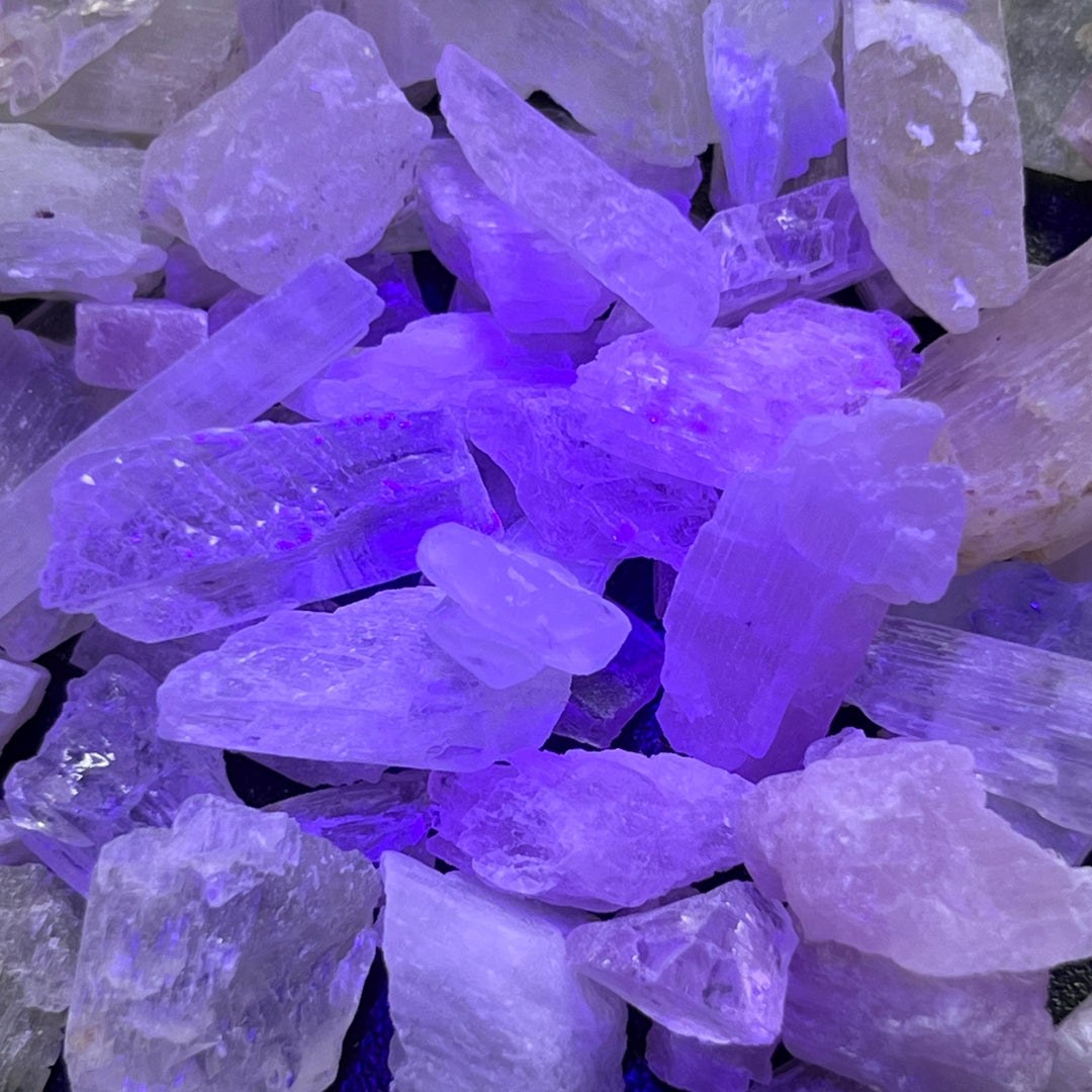 Kunzite Rough Raw Crystals (By The Piece Or Pound)(UV Reactive)