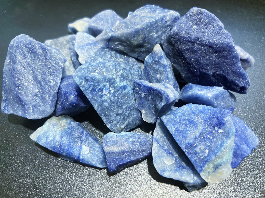 Rough Blue Quartz Crystal (1/2 lb) 8 oz Bulk Wholesale Lot Half Pound Healing Crystals And Stones