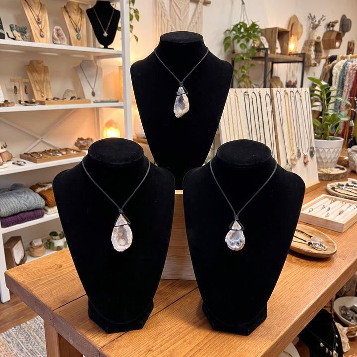 Oco Goede Crystal Necklace (24 Inch Black Cord) Gemstone Jewelry Pendant Supply