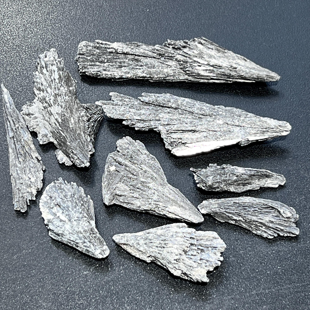 Black Kyanite Crystal Rough Raw Fans (By The Piece or Pound)