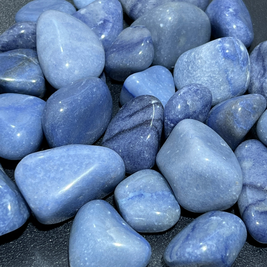Blue Quartz Tumbled (1 LB) One Pound Bulk Wholesale Lot Polished Natural Gemstones Healing Crystals And Stones