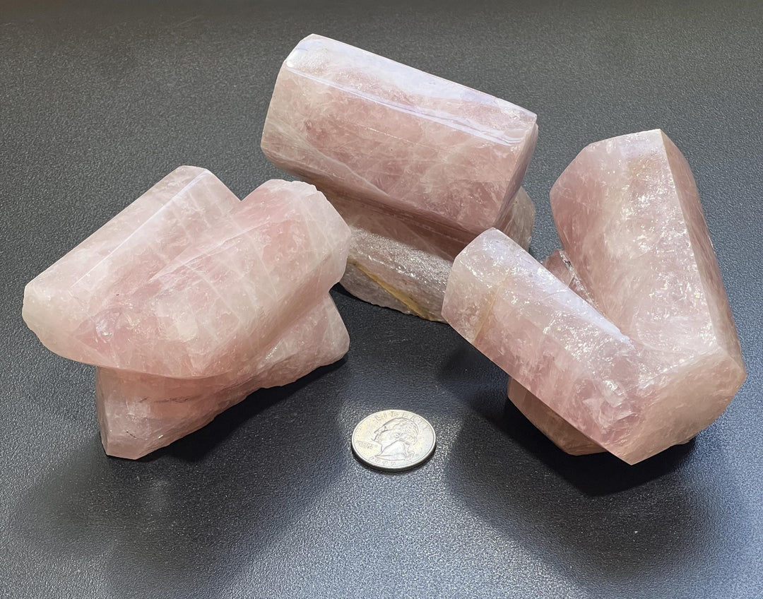 Pink Rose Quartz Crystal Art Carving
