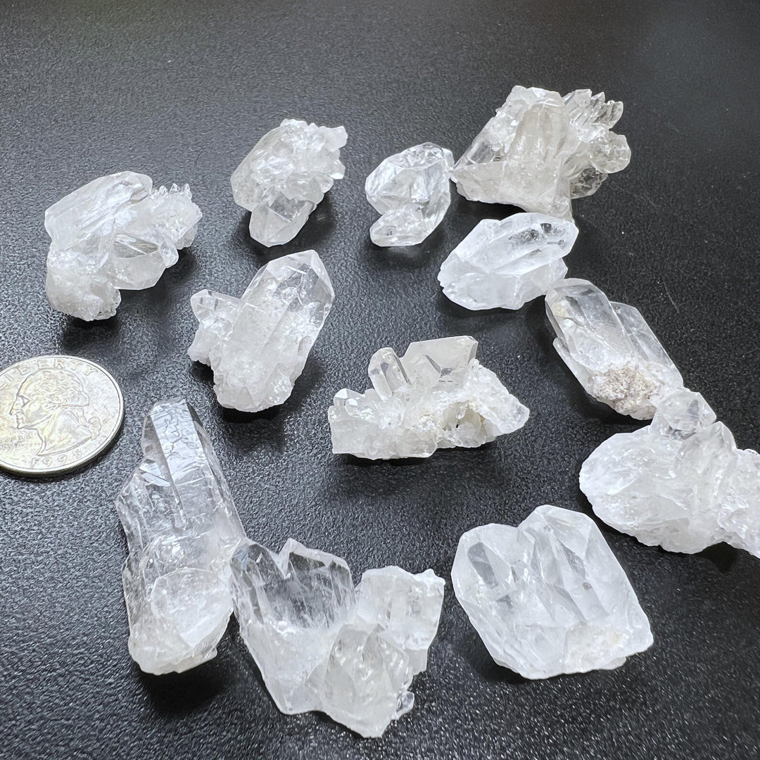 Small Clear Quartz Crystal Clusters (1-2 Inch) Rough