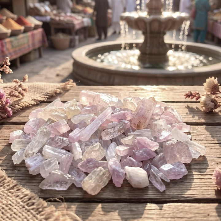 Kunzite Rough Raw Crystals (By The Ounce Or Pound)(UV Reactive)