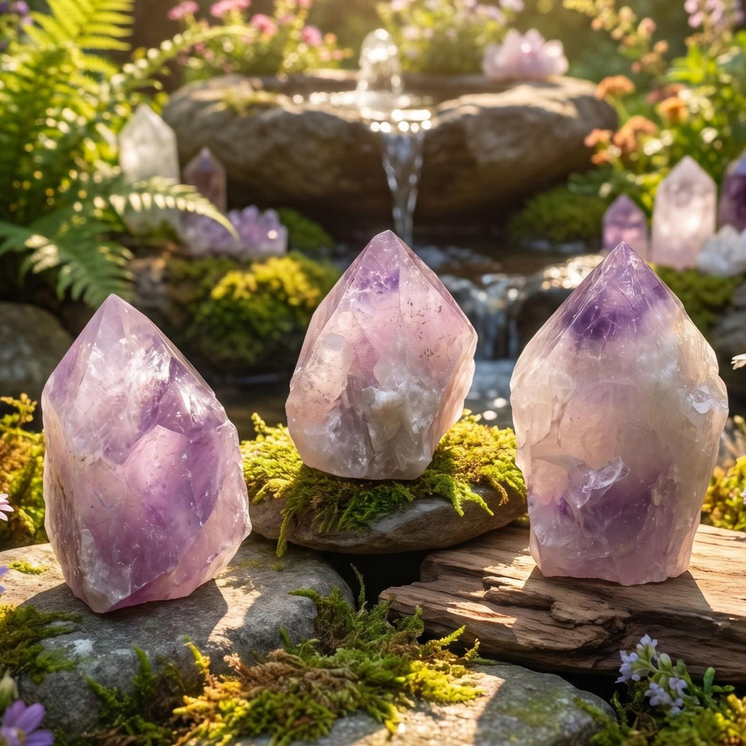 Amethyst Crystal Standing Tower Point Large Rough Carving