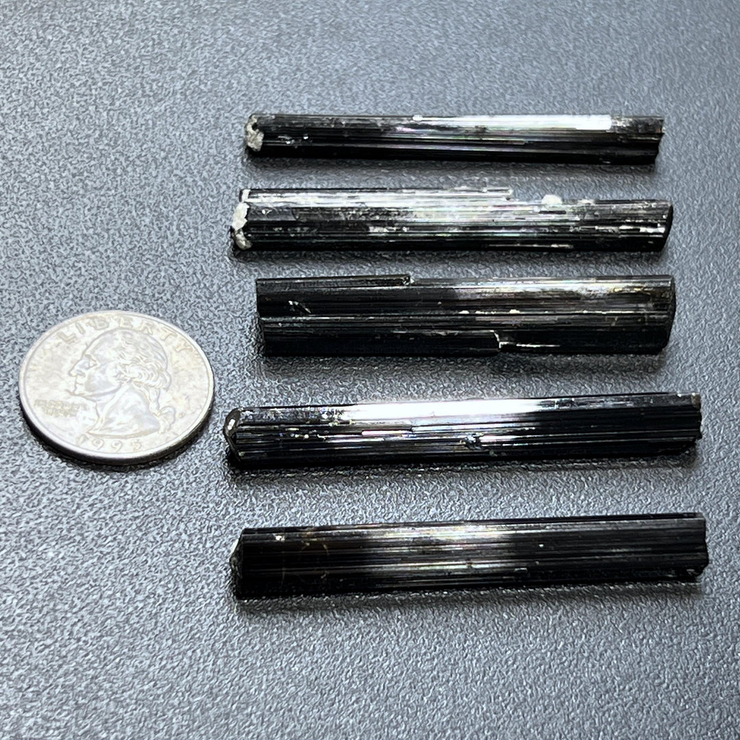 Extra Quality Schorl Black Tourmaline Trigonal Rough Crystals Long Needle-Like