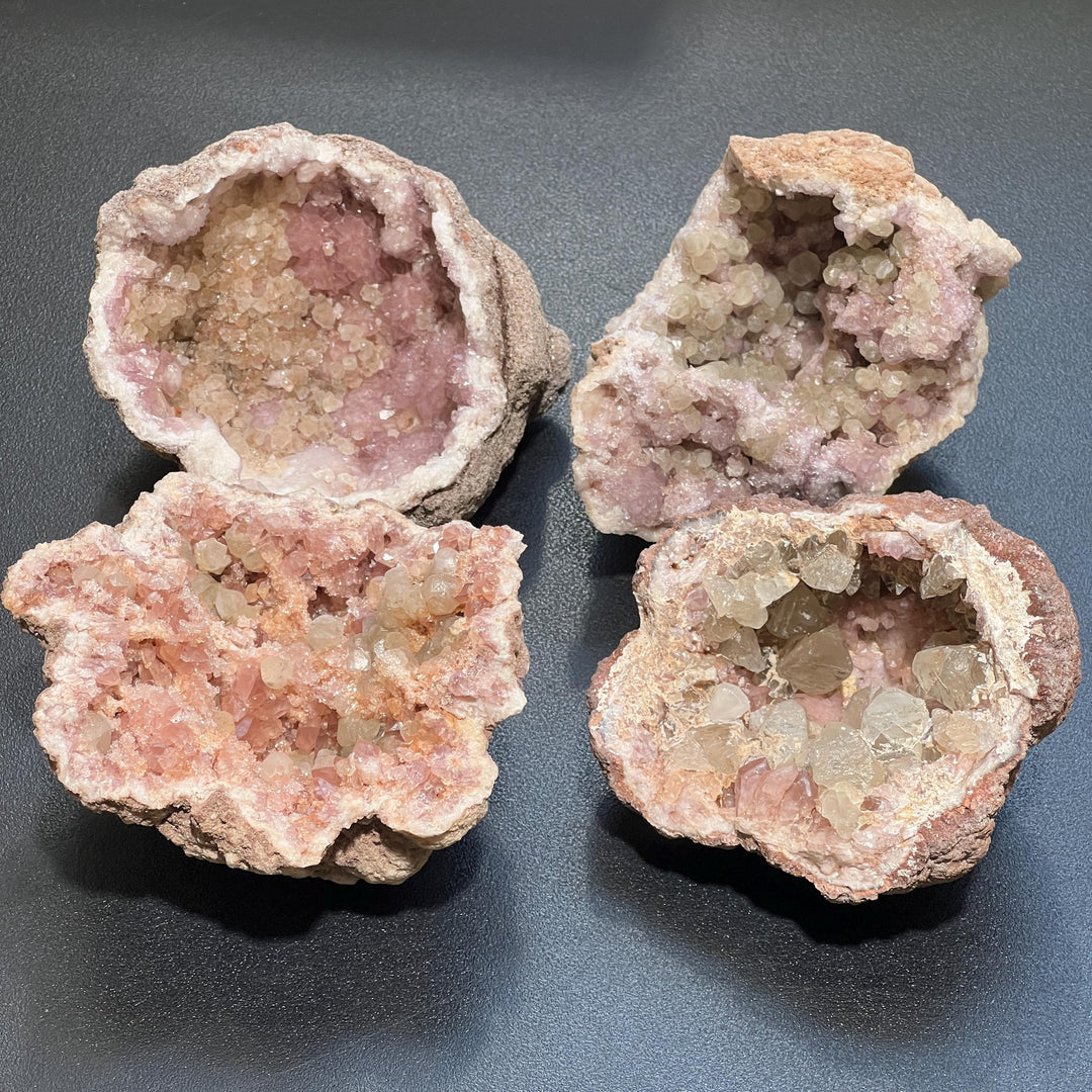 Pink Amethyst Clusters Large Druzy Rough Geodes