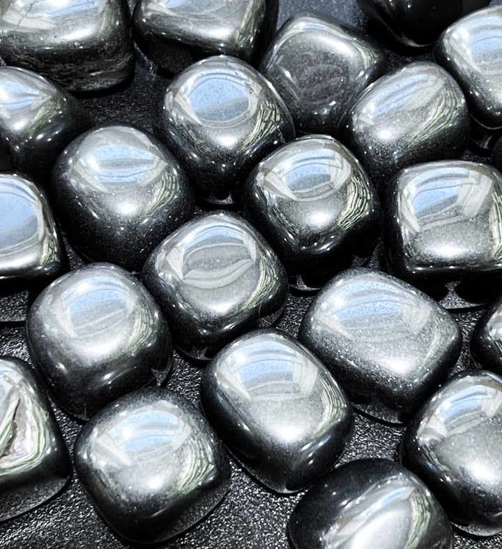 Bulk Wholesale Lot 1 LB Hematite One Pound Tumbled Polished Iron Ore Stones Gemstones Crystals